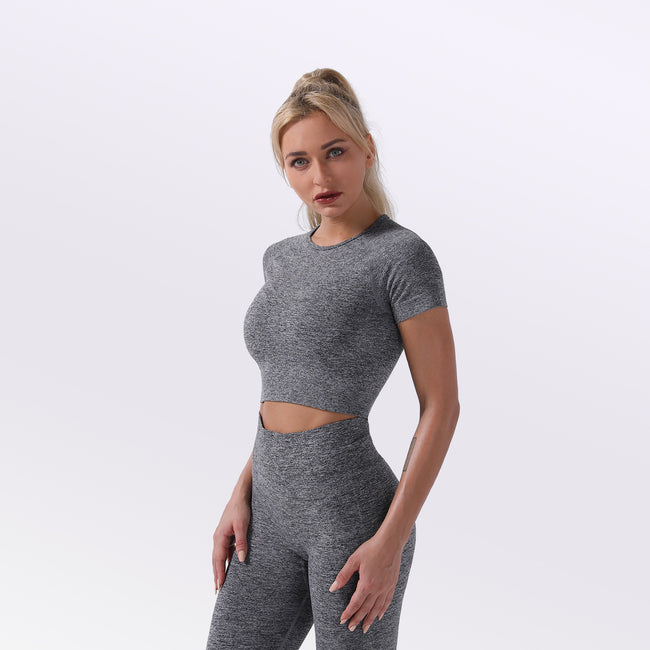 Women fitness active gym seamless botee Yoga Set Hover Image