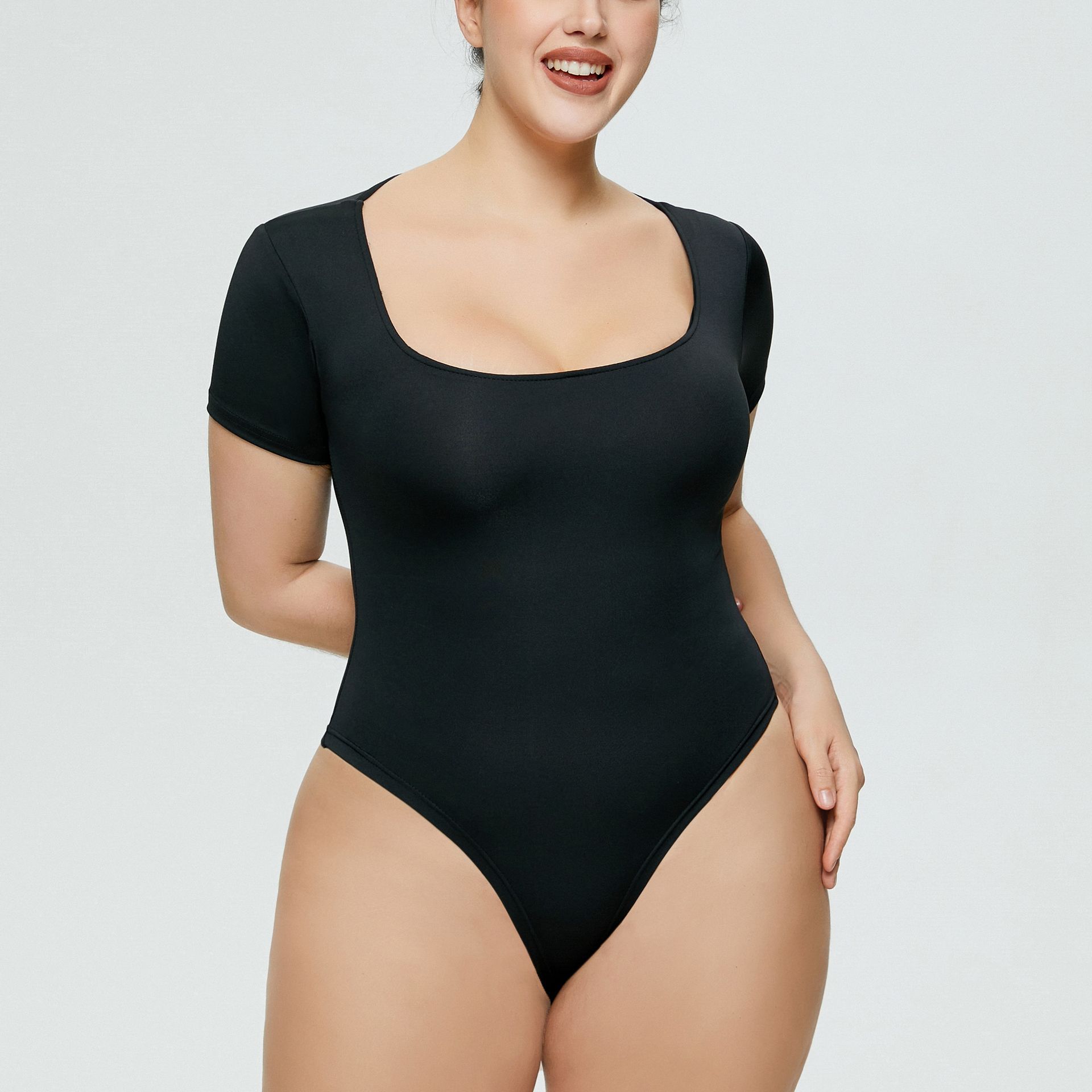 Long Sleeve Thong Bodysuit