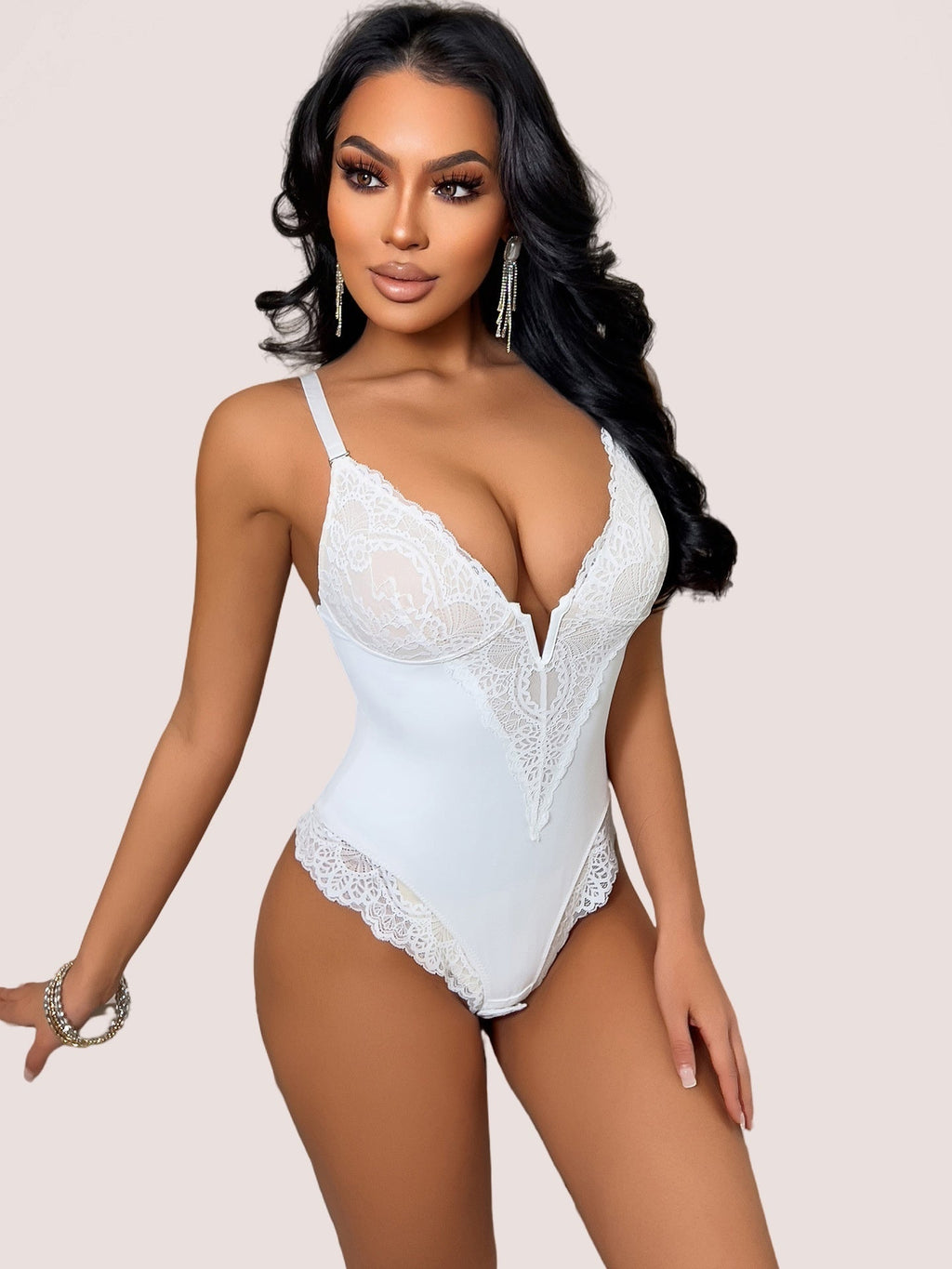Half Lace V Bodysuit™